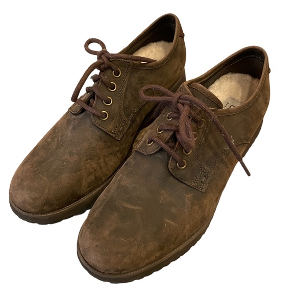 UGG Other - UGG Men’s Chocolate Brown Craven Grizzly Leather Shoes 9